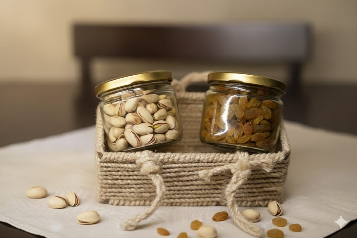 Nuts and Chocolates With Diyas